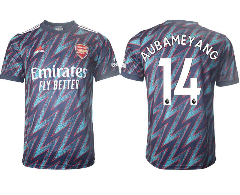 Men 2021-2022 Club Arsenal Second away aaa version blue #14 Soccer Jersey